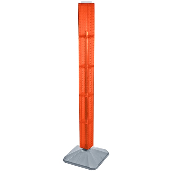 Four-Sided Pegboard Floor Revolving Display Panel Size: 4"W x 60"H
